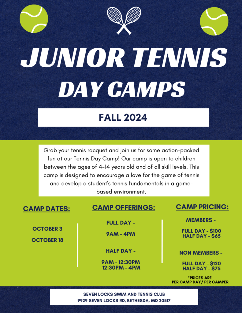 Tennis Day Camp - Seven Locks